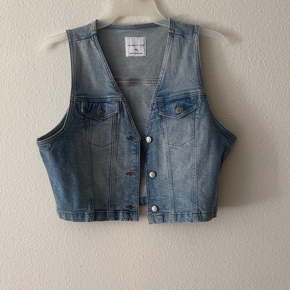 Denim Sleeveless Vest